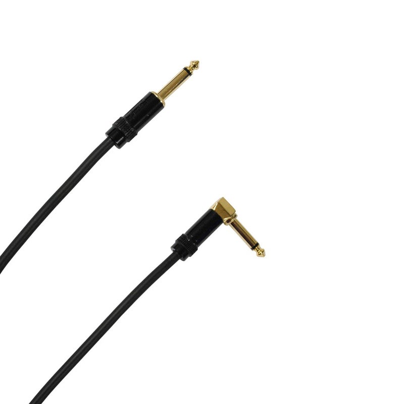 AUDIO 2000'S Audio 2000s E28103P2 1/4" TS Right Angle to 1/4" TS 3 Feet Patch Cable (2 Pack) - Image 2